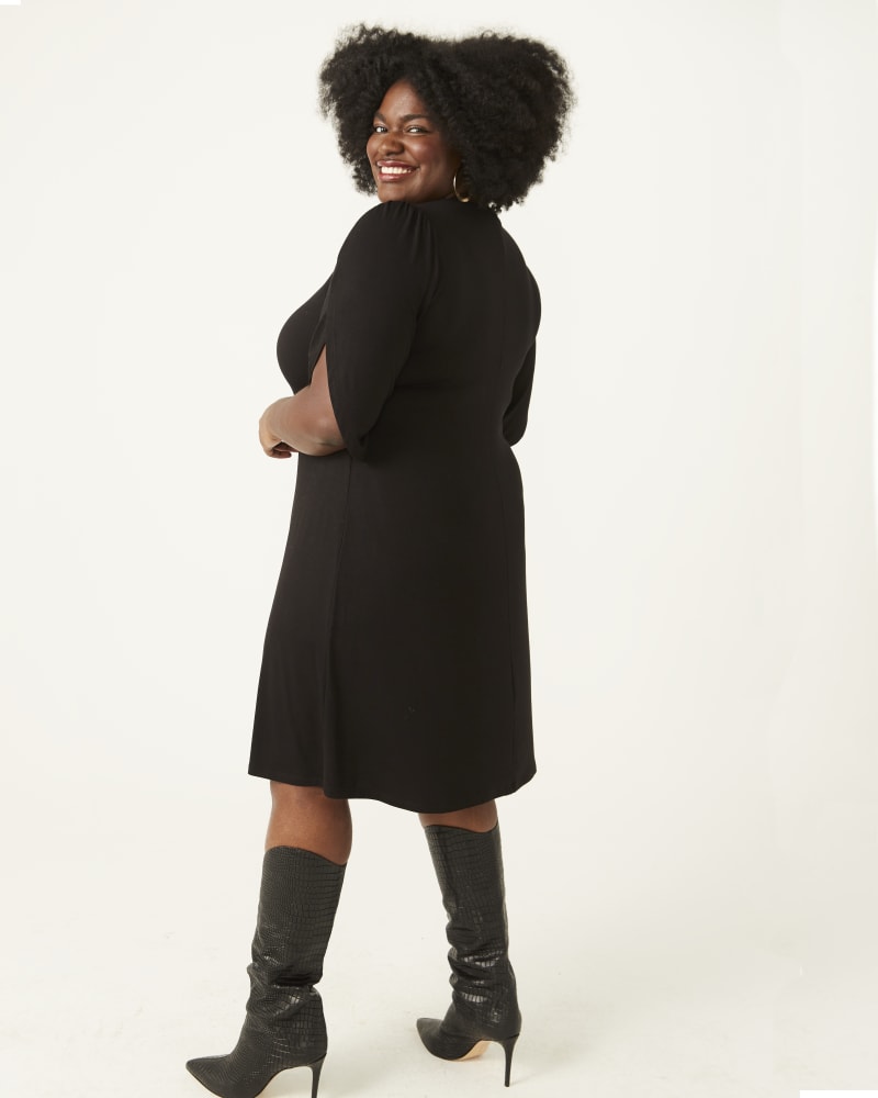 Teresa Tulip Sleeve Dress Black